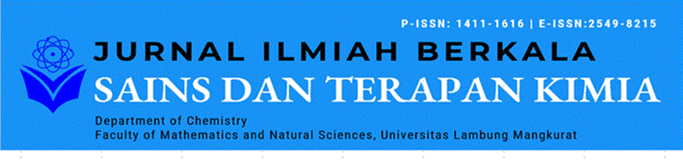 JURNAL ILMIAH BERKALA SAINS DAN TERAPAN KIMIA